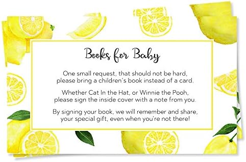 Limunada Baby Shower donijeti knjigu kartice limun tema Baby prva knjiga biblioteka kolekcija uspomene poklon