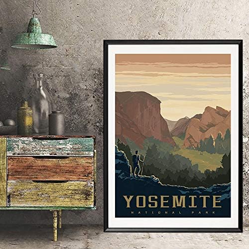 Xtvin Yosemite Nacionalni Park & Preserve America Vintage Travel Poster Art Print platno slikarstvo Home Decoration