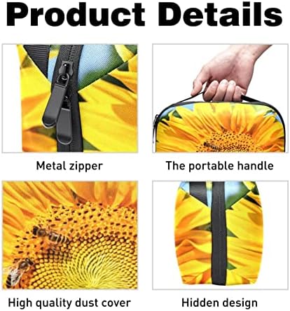 Torba za šminkanje cvjetnih Suncokretovih biljaka za torbicu Prijenosna torba za organizatore putovanja