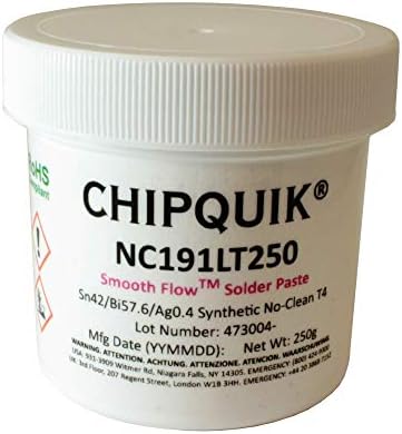 Chip Quik NC191LT250 Glatki protok Niska temp Lejnica SN42 / BI57.6 / AG0,4 T4 250g JAR