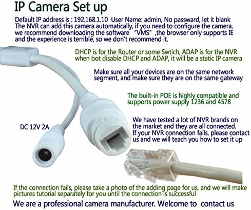 BluefishCam Poe IP fotoaparat POE Mrežni modul kamere IP sigurnosna ploča kamera za DIY / popravak / nadograđen