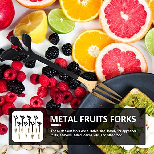 UPKOCH metalne viljuške 8kom viljuške za lišće voća od nerđajućeg čelika Mini predjelo viljuške