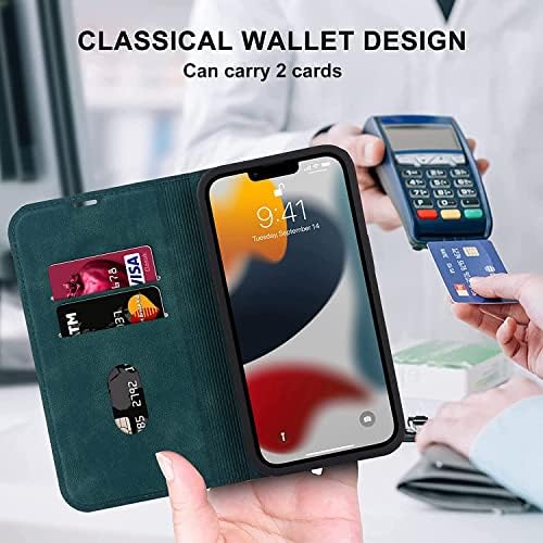 Eeomoik magnetna torbica za novčanik za iPhone 14/14 Plus / 14 Pro / 14 Pro Max, Premium PU kožna futrola