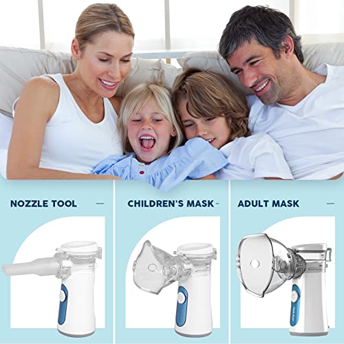Mašina za nebulizator za djecu i odrasle inhalator Prijenosni: ručni punjivi mrežica Nebulizador za
