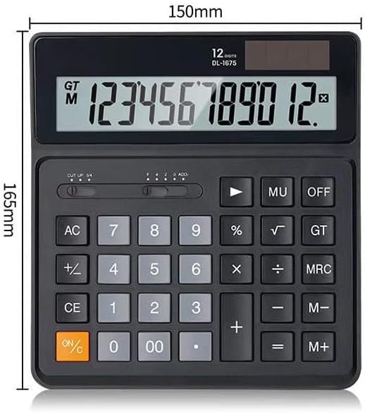 JFGJL Desktop Kalkulator Finansijski računovodstveni kalkulator Solarni kalkulator 12-znamenkasti Krozdni