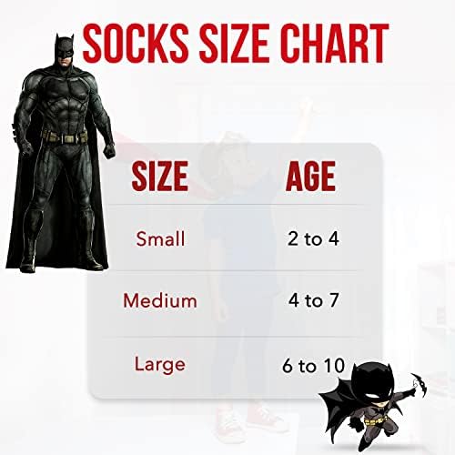 DC Comics čarape za dječake, 10 paketa čarapa za dječake, male čarape sa Batmanom, Superman,