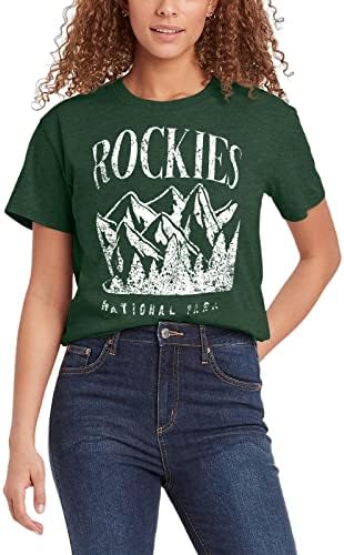 Nacionalni park Anbecn Pješačka majica Funny Mountain Camping majica kratkih rukava Ležerne putničke majice