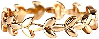 Prsteni za vjenčanje i angažovanje za žene ruže prsten od listovnog prstena zlato prekrasna bakrena vinova