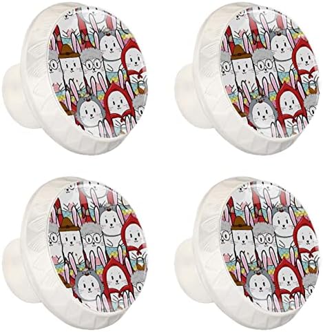 Dugmad za fioke ormarića zečevi Bijela kuhinjska dugmad moderna povlačenja i dugmad 4 kom 1,37×1,10 IN