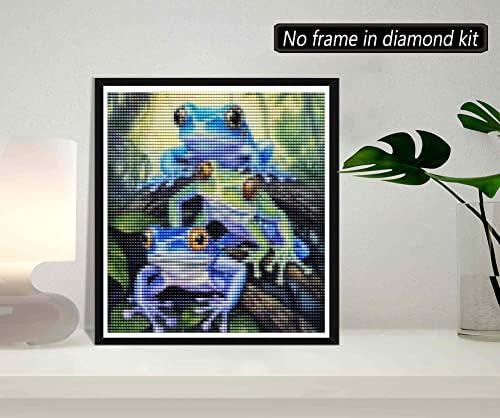 Skryuie 5d Diamond Paintring Tricolor Frog Puna bušilica po broju, DIY Rhinestone Zalijepljena