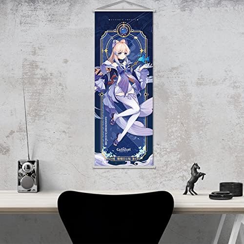 Rainteam Genshin Impact Poster igra viseća zidna umjetnička platna Genshin likovi posteri sa šipkama za