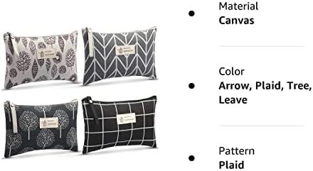 4 komada Canvas kozmetičke torbe Podesite torbice za torbicu sa patentnim zatvaračem Multi funkcionalna