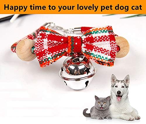 2 pakovanja ovratnik za mačke za Božićne kućne ljubimce, kravata za štene sa zvoncima Bowknot pahuljica,