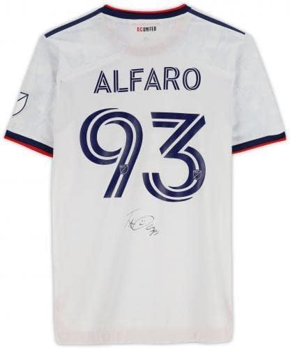 Uokvireno Tony Alfaro D.C. United AUTOGREMENI MAČNI KOLIKO 93 Bijeli dres iz sezone 2022 MLS - veličina