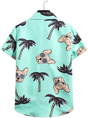 XXBR MENS Havajske majice, ljetni cvjetni šareni print Vintage Casual Revel Beach Vanjski odmor kratki rukav