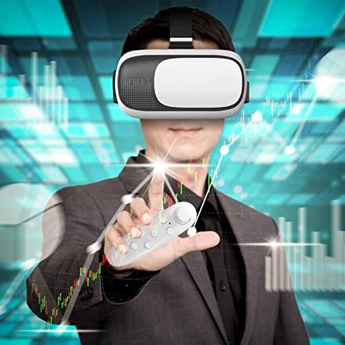 Qiopertar VR 3D naočare VR pametne naočare game Handle Set Bežična Bluetooth veza za Android / iOS / PC igru