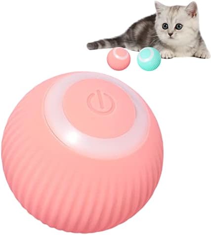 Pametna mačka, tip-c punjiva pametna kuglica 360 ° samo automatske rotirajuće igračke interaktivne mačke igračke s LED svjetlom za unutarnje mačke mačiće poticaj lovačke instinct jurnjava