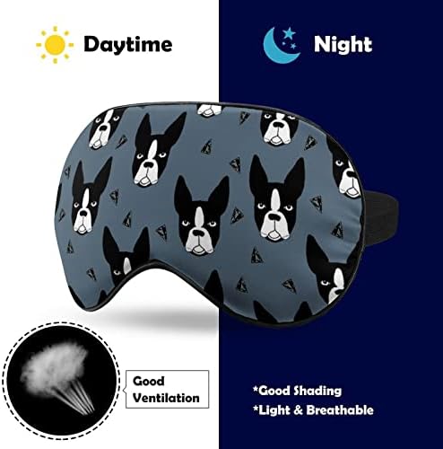 Boston terijerski psi maski za spavanje lagana slijepo-očiju maskiramo pokrov za oči s podesivim kaišem za muškarce