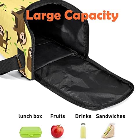 Slatka lijenost visi na drvetu sleep Pattern torba za ručak za višekratnu upotrebu kutija za ručak velika