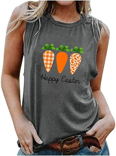 Ženski smiješni grafički tenkovi Ljetni majica bez rukava bez rukava od mrkve