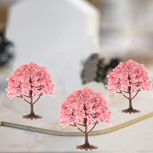 DOITOOL 10kom model drveća 8cm Cherry Blossom Tree voz pejzaž arhitektura drveće lažno drveće za