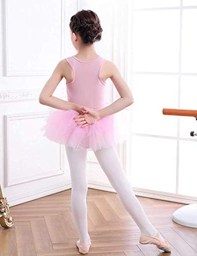 Haxico Little Girls s dugim rukavima Tutu Leotard suknja Fluffy 4-slojevi baletne plesne haljine, gimnastika i
