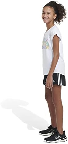 Adidas Girls 'Veliki čepovni rukav Novelty Logo Tee