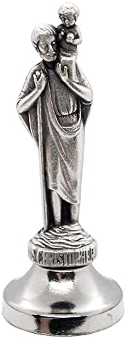 Mini svetišna statua | Klasične kršćanske i katoličke figurice | Metal srebrnog tona | Ljepljivo dno - lako