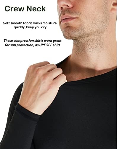 Kompresijske majice sa 4 paketa za muškarce dugih rukava Atletski osip OSNOVSKI OSNOVNI SLOVNI MAJICA