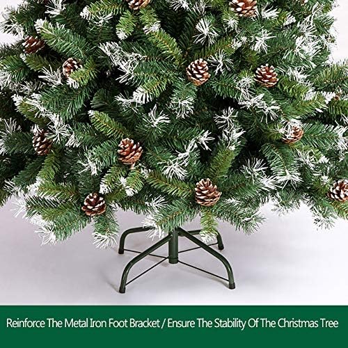 Dulplay 98ft Premium smreka umjetna božićna drvca, s pinecone i snježnim eksperisanim Xmas ukrašenim