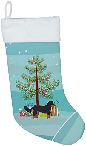 Caroline's Ching & Tan Cavapoo božićne čarape, kamin Viseći čarape Božićna sezona Party Decor Decor