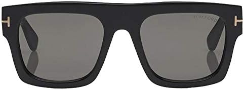 Tom Ford FT0711 01A sjajna crna Fausto kvadratna sočiva za naočare za sunce Kategorija 3 Veličina 5