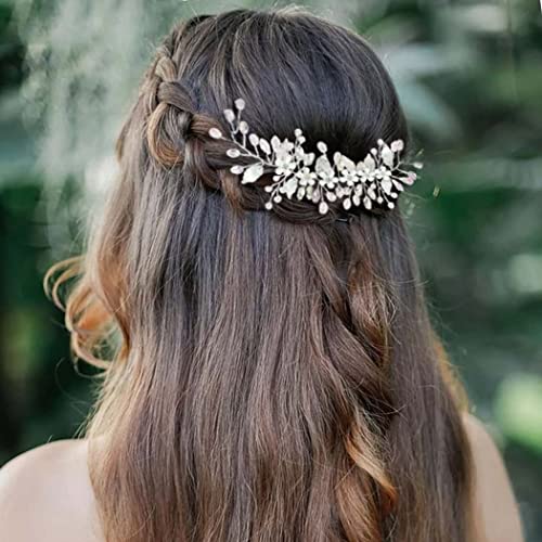 CASDRE Flower Bride vjenčana traka za glavu srebrni vještački dijamant Bridal Headpiece Crystal Hair Accessories For Women and Girls