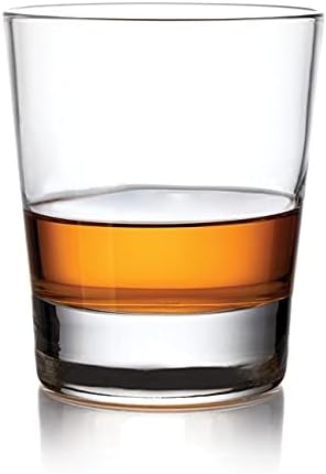 Amehla X obrazovana kolekcija Barfly, dvostruke staromodne naočare za koktele od 12 unci, blagi konus, teška baza-ručno puhano kristalno staklo za viski, kokteli, čaše za piće za kamenje, Set od 2