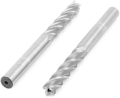 Aexit HSS CNC usmjerivač 4 flauta 6mm Straight Shank krajnje rezač za rezač rubne rubne ivice i žarenje Bits 2pcs