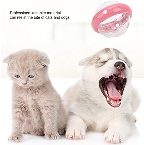 Gloglow Dog Cat Trup Ball, Leteći tanjir ABS absing puzzle igračka Tumbler curenje hrane Ball Psi Dispenzer