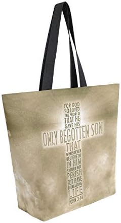 Moda Casual višekratnu upotrebu torbe za namirnice ljubav Boga, John 3,16 Retro Biblija stih God Cloud