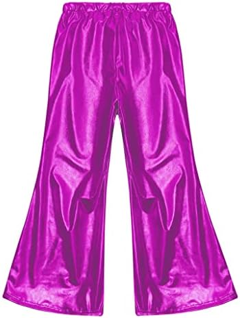 Loodgao Kids Girls Boys Shiny Metalne pantalone na pantalonama Jazz hip hop plesne hlače Disco Party