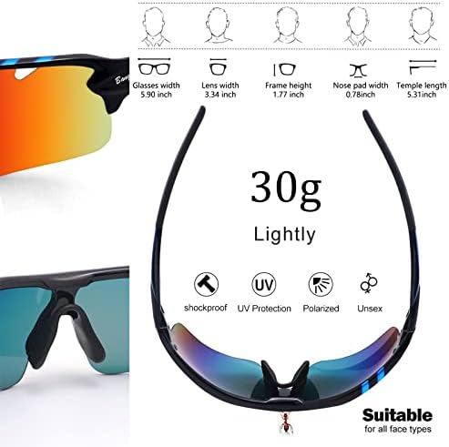 Polarizirani sportovi sunčane naočale Biciklizam Sunčane naočale za muškarce Žene sa 5 izmjenjivih
