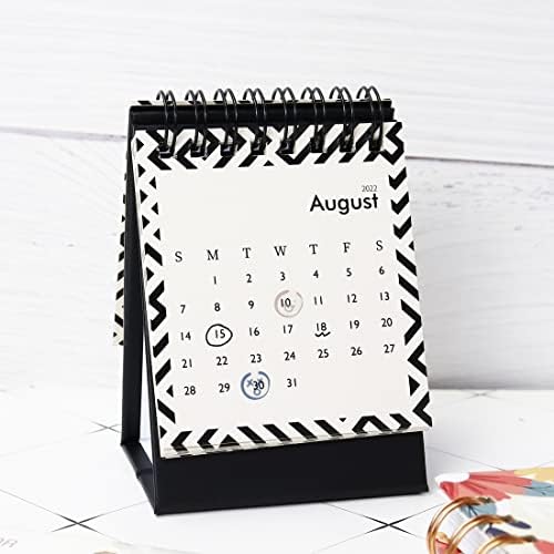 SERLIFE Mini desk kalendar Black 2023 Godišnji mjesečni prijenosni notepad zidni kalendari Notebook zavojnice