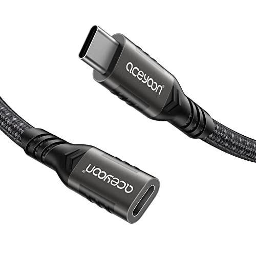 Aceyoon USB C 100w Produžni kabl 1.6 ft, USB 3.1 Tip C PD 10Gbps muški i ženski ekstender podrška QC