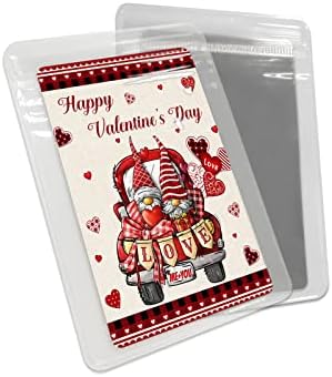 OComster kompaktno ogledalo za Valentinovo rasuto Mini ogledalo za kartice, crveni kamion Gnome Love Heart
