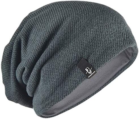 Forbusite Slouch Beanie Hat za muškarce Žene Ljetna zimska dugačka i prevelika kape lobanje, kraljevsko plavo