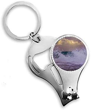 Ocean Sea Wave Spray Science Nature Slika Nail Nipper prsten za prsten za ključeva za boce