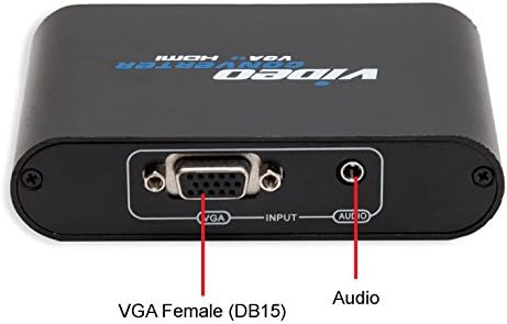 IO Crest Sy-ADA31050 VGA + 3,5 mm Audio do HDMI Converter, crna