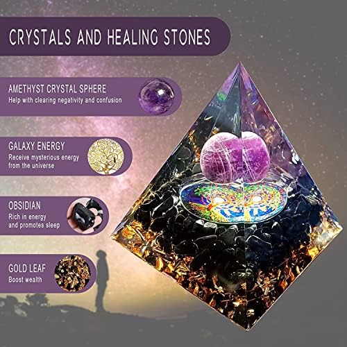 Orgone Crystal piramida, kameni energetski generator za Yoga Reiki Meditaion Balance CHAKRA, stres smanjuje