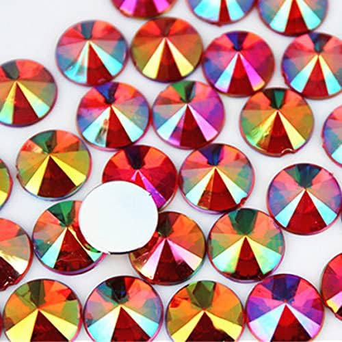 WAAZI 100kom 10mm za dekoracije odjeće za lice okrugli kristali Nail Art AB vještački dijamant Non Hotfix