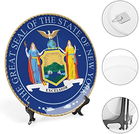 Veliki pečat New York State Dekorativne ploče okrugla keramička ploča koštana ploča s prikazom