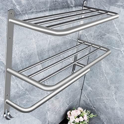 WinMien 3-tier u kupaonici ručnike s ručnikom ručnike, ručnike od nehrđajućeg čelika za ugradnju na