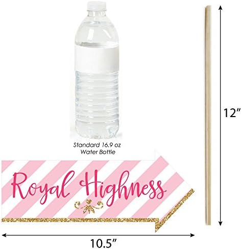 Funny Little Princess Crown-Pink i zlato princeza Baby Shower ili rođendanska zabava Photo Booth rekvizite Kit-10